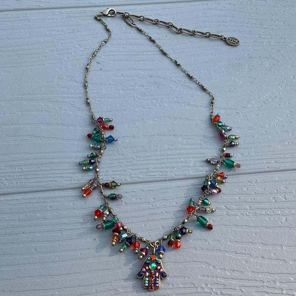 Michal Golan Hamsa Necklace multicolored 18” - Picture 8 of 11
